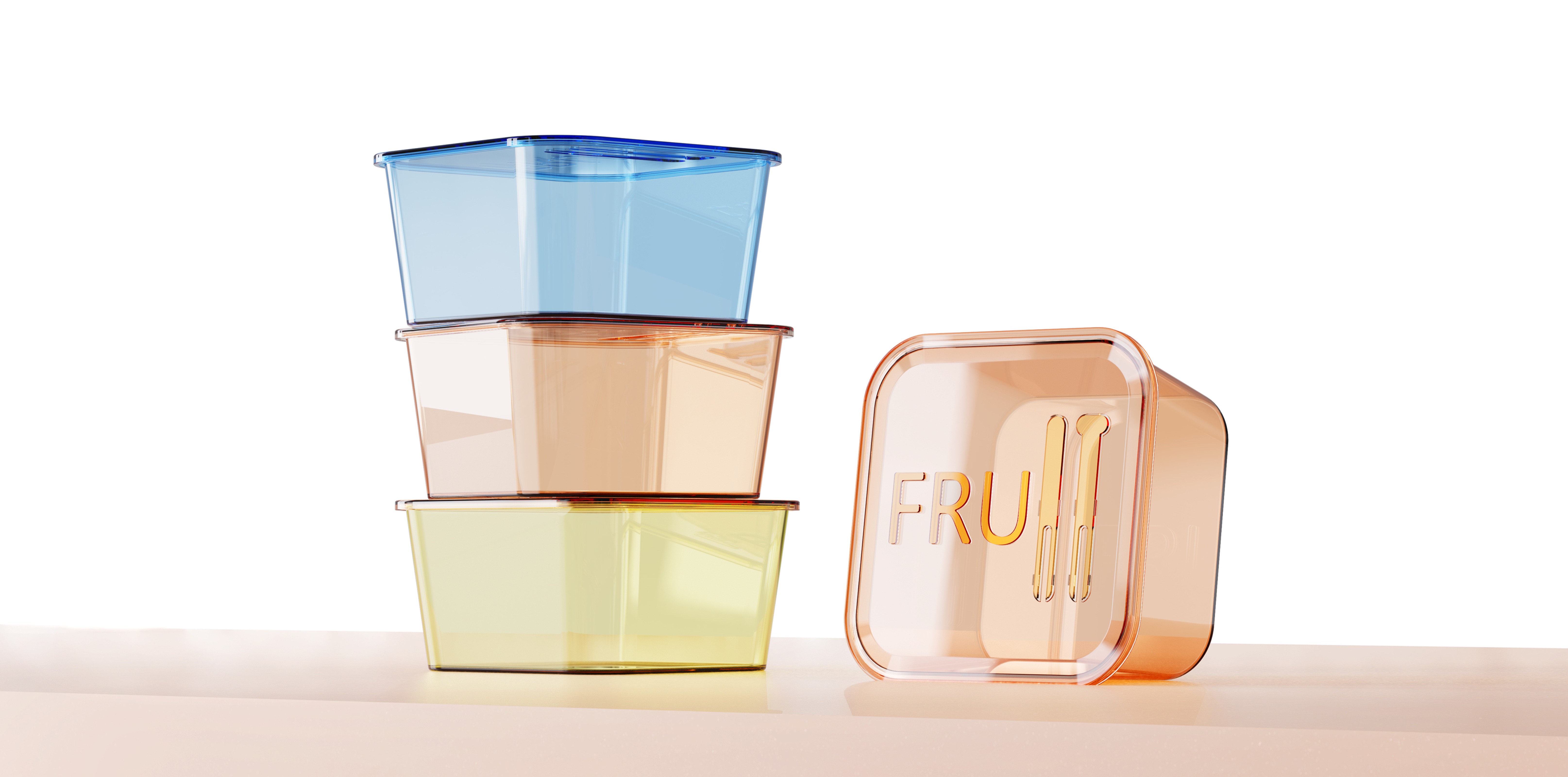 Cutting Fork Fruit Takeout Box