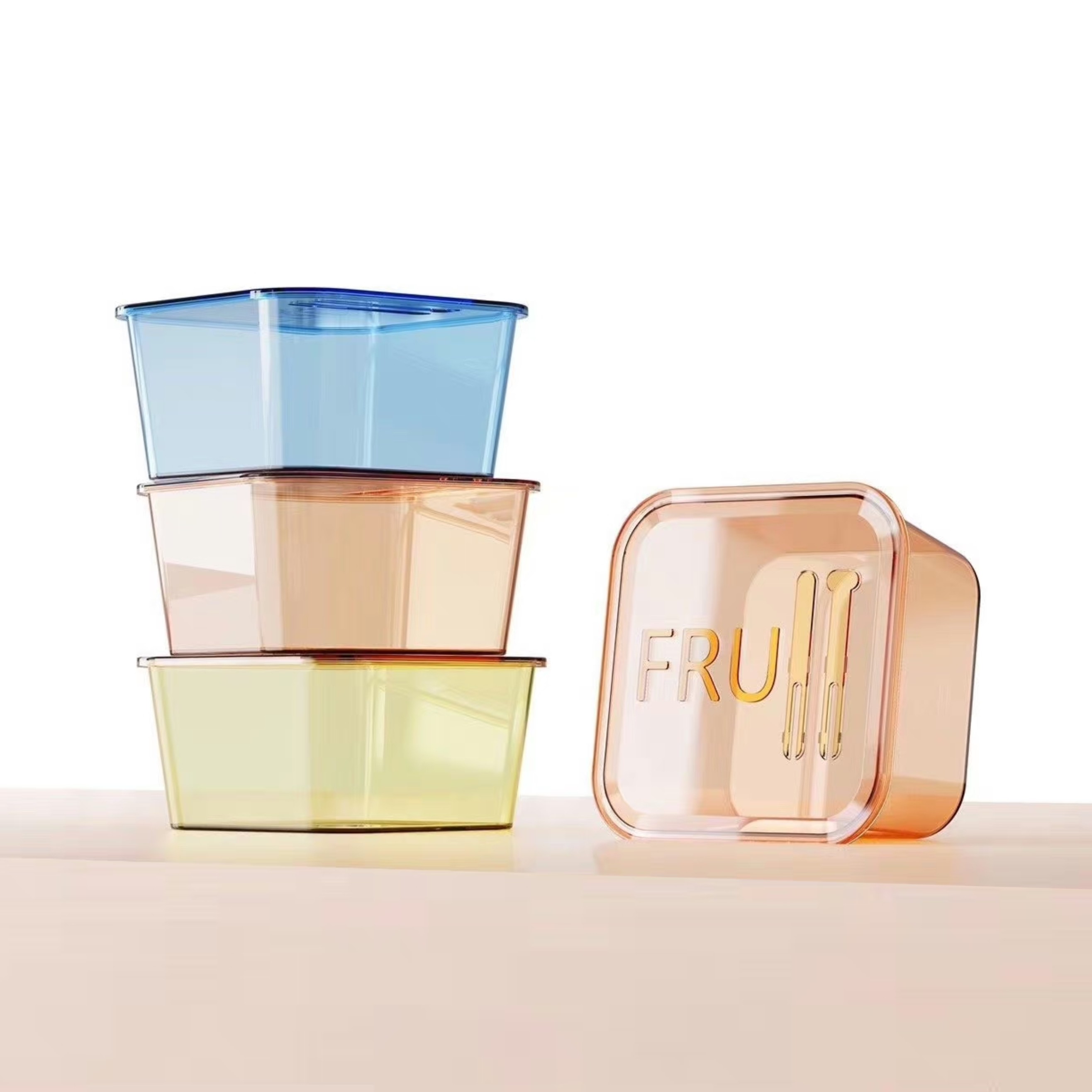 Cutting Fork Fruit Takeout Box